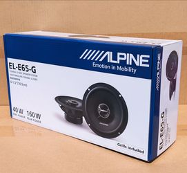 Alpine Car Speakers 6 1/2" 2-Way Coaxial Speaker System 160 Watts EL-E65-G 🚨 Payment Options Available 🚨 No Credit Needed 🚨
