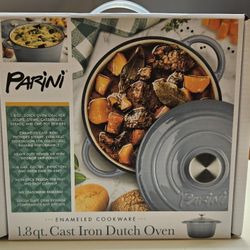 NEW!! Parini 1.8 QT Cast Iron Dutch Oven (DeZavala/Lockhill Selma 78230)
