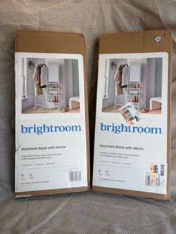 Brightroom Garment Rack with Mirror – Set of 2