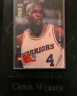 NBA Warriors Chris Webber Framed Trading Card  Price is Firm