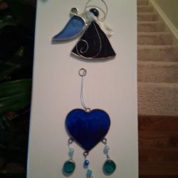 Angel & Heart Suncatchers Both For $5
