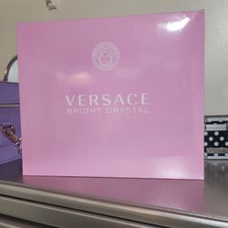 Versace Bright Crystal Perfume And Versace Black Bookbag Set