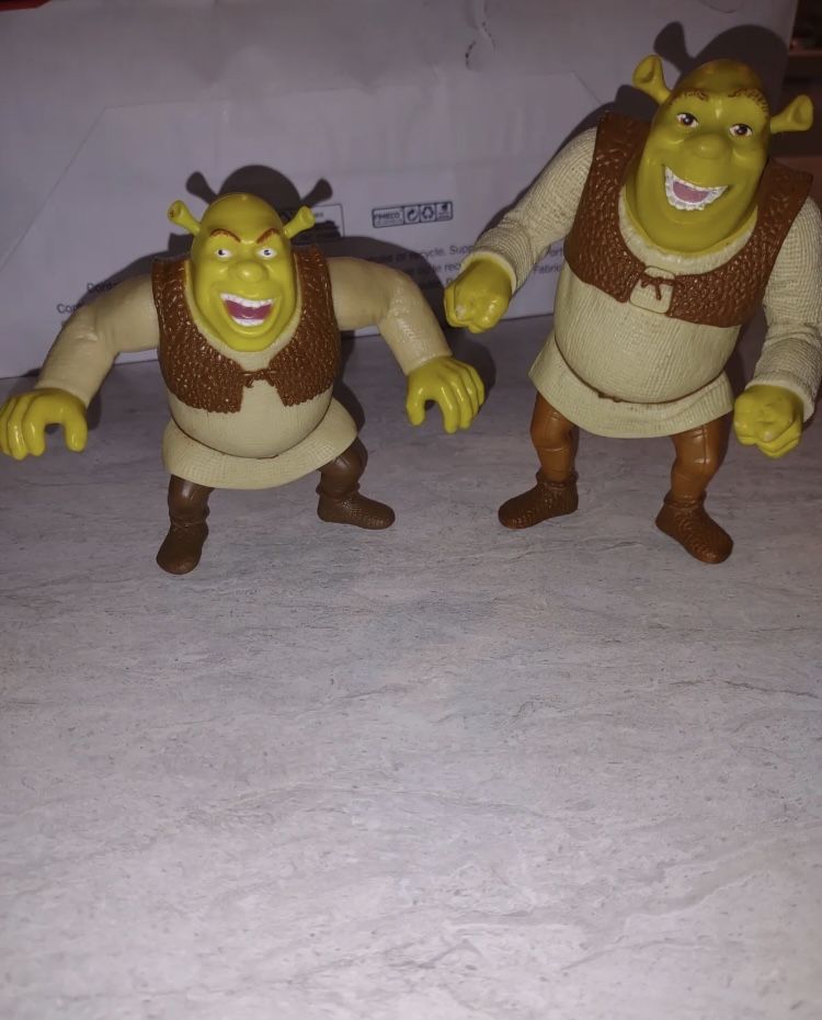 Dreamworks Shrek Lot Of 2 Figures Wendy’s McDonald’s 