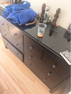 IKEA HEMNES 8-Drawer Dresser (Black-Brown) – $50
