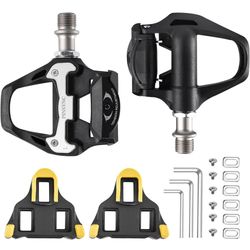 SPD SL Pedal - 9/16" Universal Road Bike Pedals, Lightweight Nylon Clipless Pedals with Cleats Set - Compatible with SPD SL System
