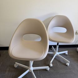 Set of two IKEA Swivel office desk chairs (Beige)