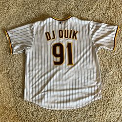 Authentic Padres Jersey Custom DJ Quik Size XL