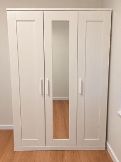 BRIMNES
Wardrobe with 3 doors, white
