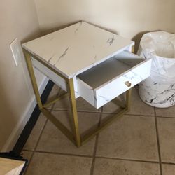 2 Little White And Grey End Table S  $55 Obo