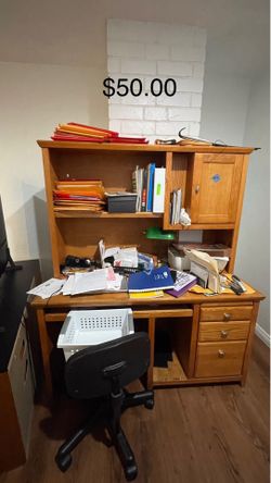 vintage wooden desk