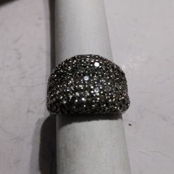 14k White Gold And Diamond Ring Size 7 1/4 Used