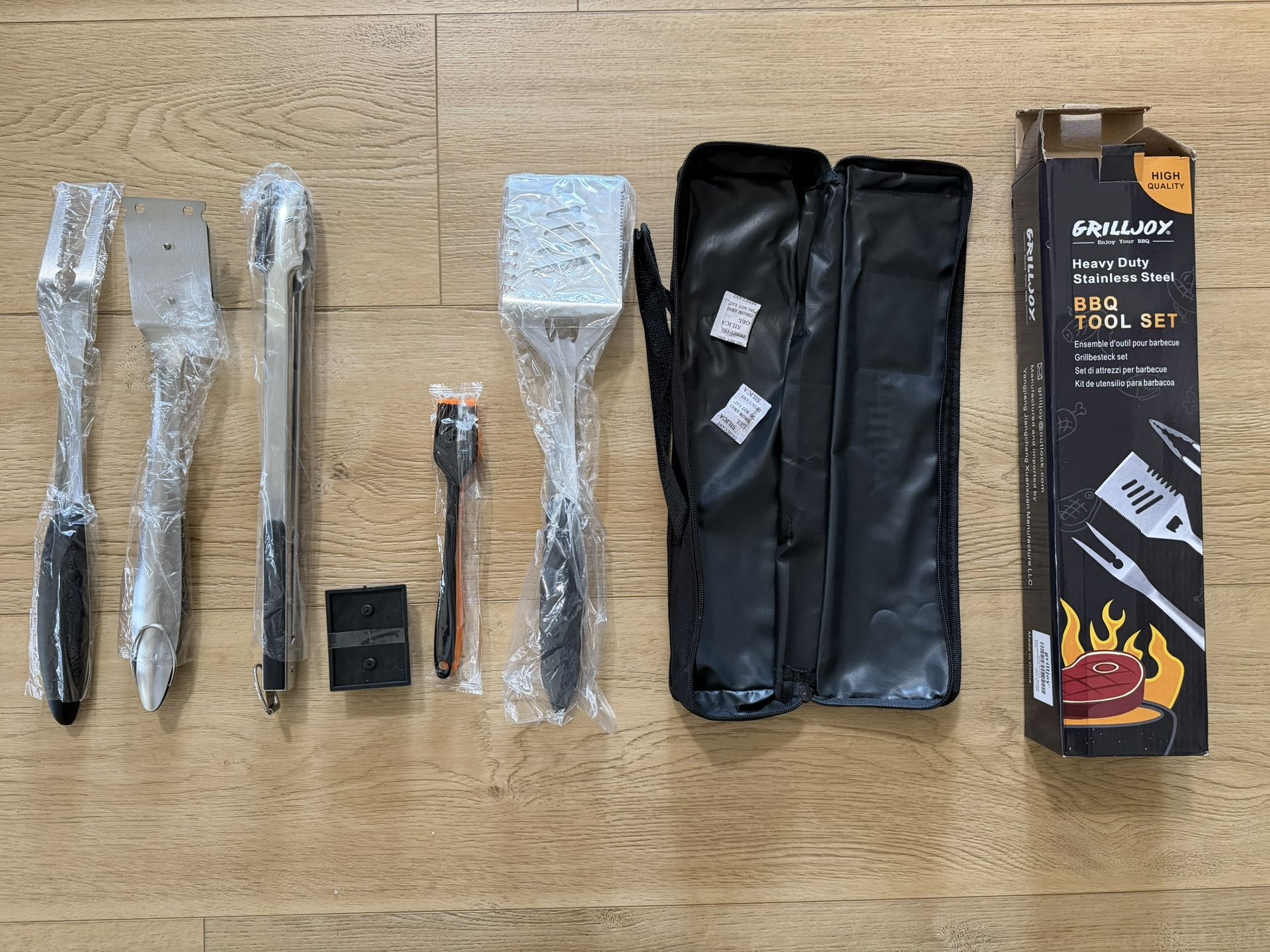 Grill joy 8-Piece BBQ Grill Tools Set ($15)