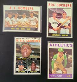 1964 Topps Baseball 4 Card HOF Lot