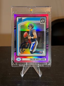 2024 Panini Donruss Optic Caleb Williams 327 Rated Rookie Pink Prizm Auto