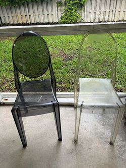 2 Original Kartell Victoria Ghost Chairs – Philippe Starck