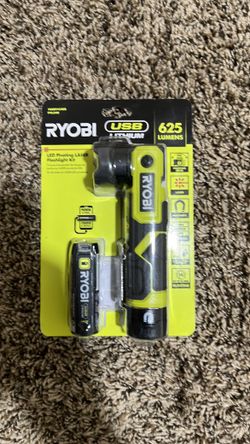 Ryobi flash light 625 lumens rechargeable with laser