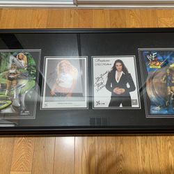 WWE Customize Autograph Frame For Trish Stratus And Stephanie McMahon