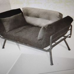METAL  FUTON w/ FLIP- DOWN ARM REST