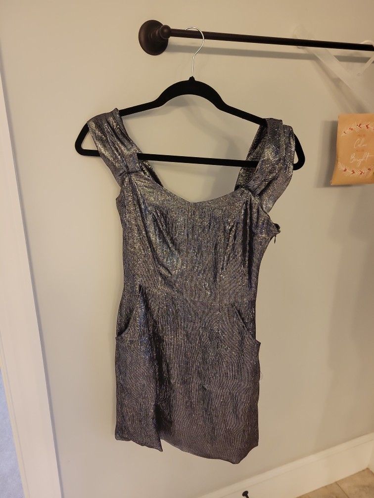 Silver Holiday Party Dress