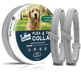 NJKPUYT Flea Collar for Dogs, Tick and Flea Collar for Dogs, Dog Tick Collar, Dog Flea Collars, Tick Collar for Dogs, Flea Collar for Large Dogs, Last