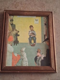 Norman Rockwell  waiting at the vets