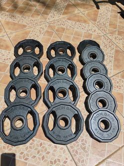 Iron grip Olympics weights ..8x10.....6x5