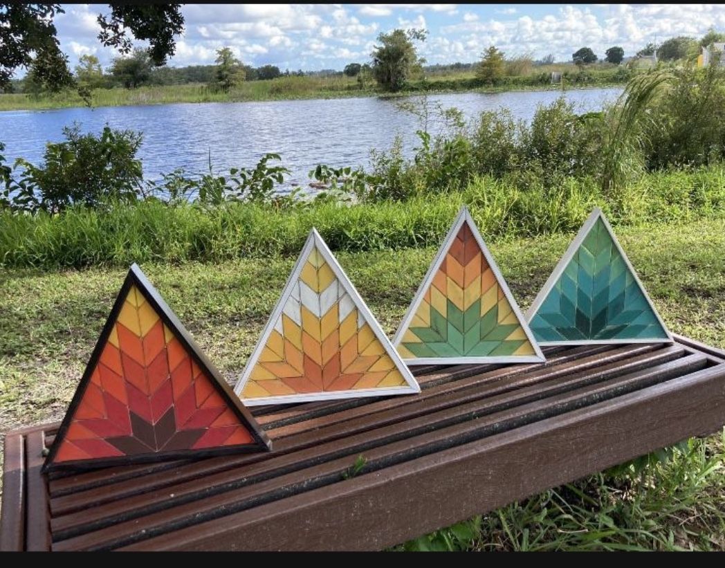 Barn Art Recycled Mosaic Wood Art Folk Art Rustic