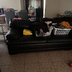 Free Black Leather Sectional Couch 