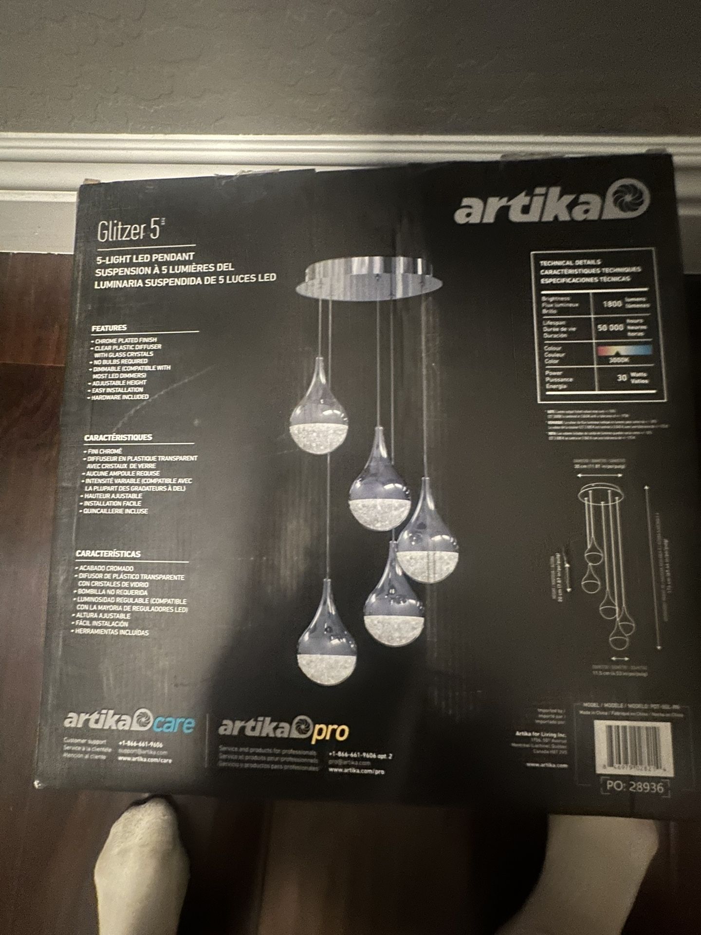 Artika Glitzer 5 Ceiling Lights