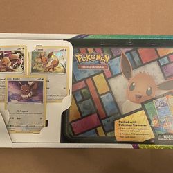 Pokemon  Cards 3-Pack Treasure Chest and 2 Poke Ball Tins From Costco