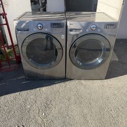 LG Washer and Electric Dryer Set With Steam Care