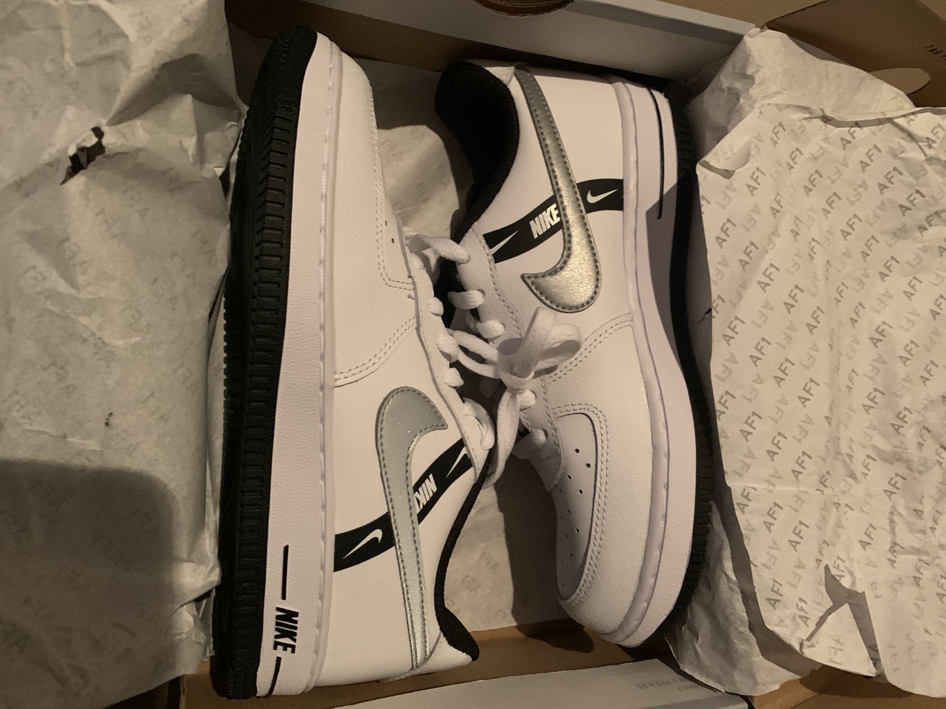 Air Force 1 LV8 KSA Reflective Shoes Size 2.5y Youth for Sale in