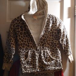 Faded Glory Size 7/8 Little Girls Leopard Print Jacket