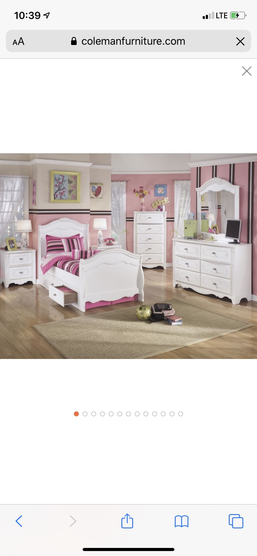 Girls bedroom set- Ashley furniture