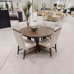 Round Dining Set Table With 4 Chairs
