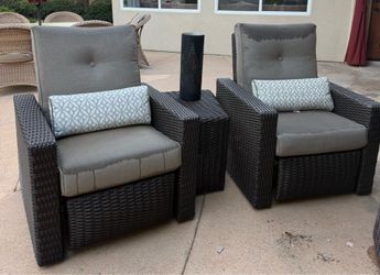 Barca Lounger Patio Recliners & side table