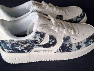 Nike AF1 Blue and white Louis Vuitton