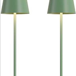 [BRAND NEW] Kakanuo Cordless Table Lamp Rechargeable Green - KK 2 Pack 5000mAH Battery Operated Lamp for Dining Table, 3 Color Stepless Dimming Wirele