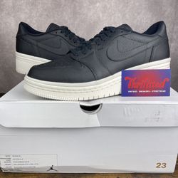 NEW Promo Sample Air Jordan 1 Low Lifted Black Phantom Size 13.5 W / 12 M AO1334-014 OG Rare Women’s Sneakers
