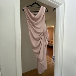 Satin Dress- Pink champagne 