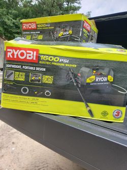 1600 PSI ELECTRIC PRESSURE WASHER RYOBI 1.2 GPM Brand New in Box