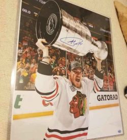 Andrew Shaw Auto 16x20 - Signed a year after the Championships.