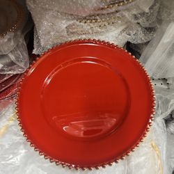 Red Charger Plates