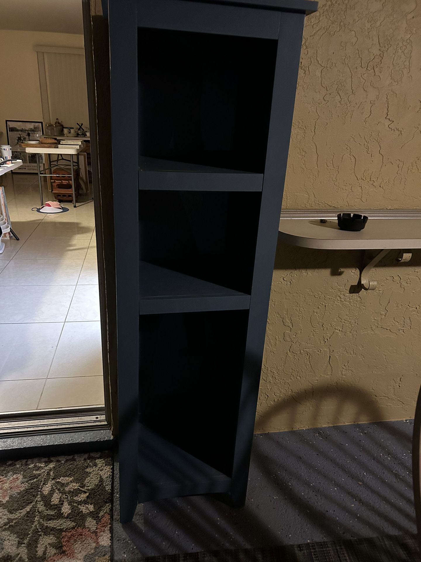 Blue Wood Bookcase
