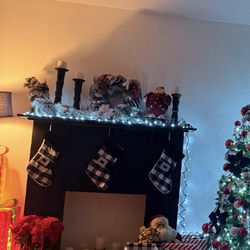 Custom Made Fire Place Made With Real Wood 