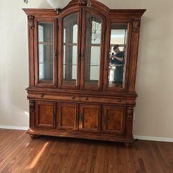 Wooden Wall Unit With Lights 
