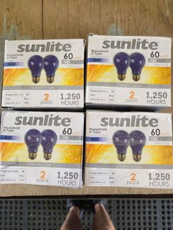 8 - 60 watt Blue bulbs