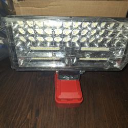Linterna de Trabajo Inalámbrica con LED | Impermeable | Potencia Múltiple 48W/90W | Puertos de Carga USB Dobles | Montaje Plegable y Ajustable | Acaba