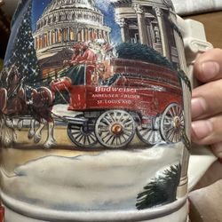 Budweiser Holiday Stein 2001