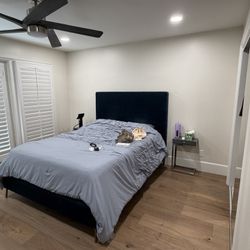 Modern Upholstered Queen Size Bed